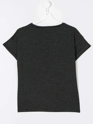 Little Marc Jacobs teen striped Swan embroidered T-shirt
