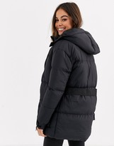 Thumbnail for your product : Brave Soul tayla belted padded coat