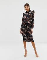 Thumbnail for your product : Hope & Ivy floral ruffle neck dress