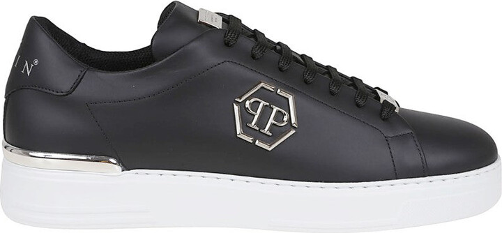 Philipp Plein Hexagon Leather Lo-Top Sneaker