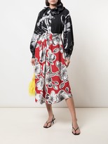 Thumbnail for your product : Stine Goya Dahlia-print silk skirt