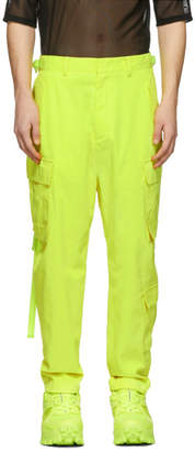 Juun.J Yellow Cropped Cargo Pants