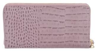 Nordstrom Croc Embossed Leather Continental Wallet