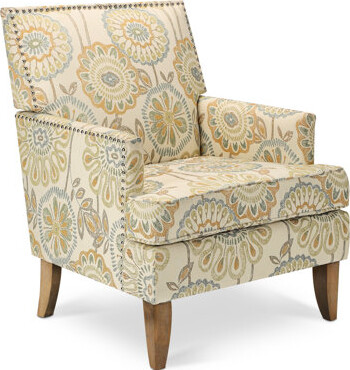 Living Room Captivating Accent Chairs, Beige + Yellow Fabric Chair Upholstery, High Density Sponge Filling Foam, Smooth Wiring Design, Birch Foot Pain