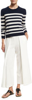 Thumbnail for your product : Rag & Bone Lillian Striped Cashmere Crewneck Sweater, Navy/White