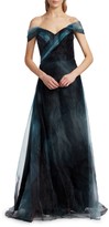 Thumbnail for your product : Rene Ruiz Collection Off-The-Shoulder Organza Gown