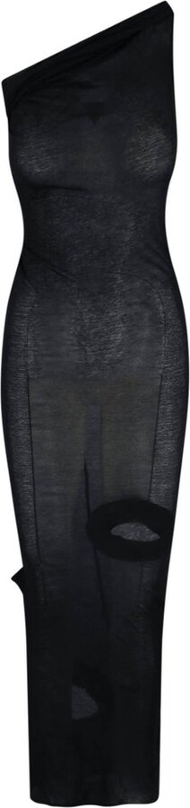 Rick Owens Asymmetric Sleeveless Maxi Dress