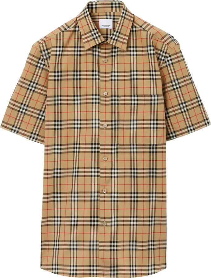 Burberry Nova-Check Pattern Cotton Shirt
