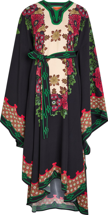 La DoubleJ Karis Floral-print Crepe Midi Kaftan Dress