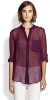 Thumbnail for your product : Diane von Furstenberg Gilmore Sheer Silk Shirt
