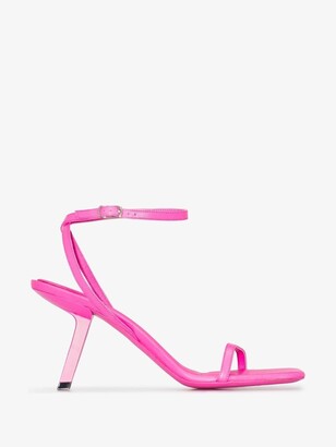 Balenciaga Pink Void 80 Leather Sandals - ShopStyle
