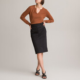 Thumbnail for your product : Anne Weyburn Satin Straight Skirt In Stretch Cotton