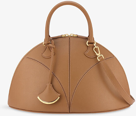 Bvlgari Womens Brown Divas' Dream Marquise Medium Leather Top Handle Bag 1 Size