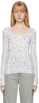 Thumbnail for your product : Acne Studios White Floral Long Sleeve T-Shirt