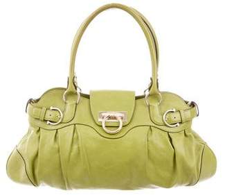 Ferragamo Leather Gancini Handle Bag
