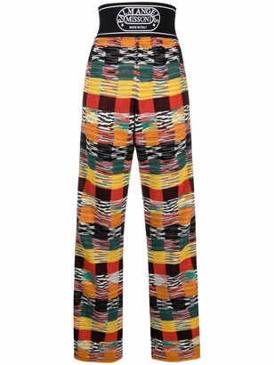 Palm Angels x Missoni side-stripe knitted trousers