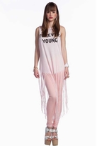 Thumbnail for your product : Wildfox Couture Forever Young Gypsy Tank in Ghost Pink