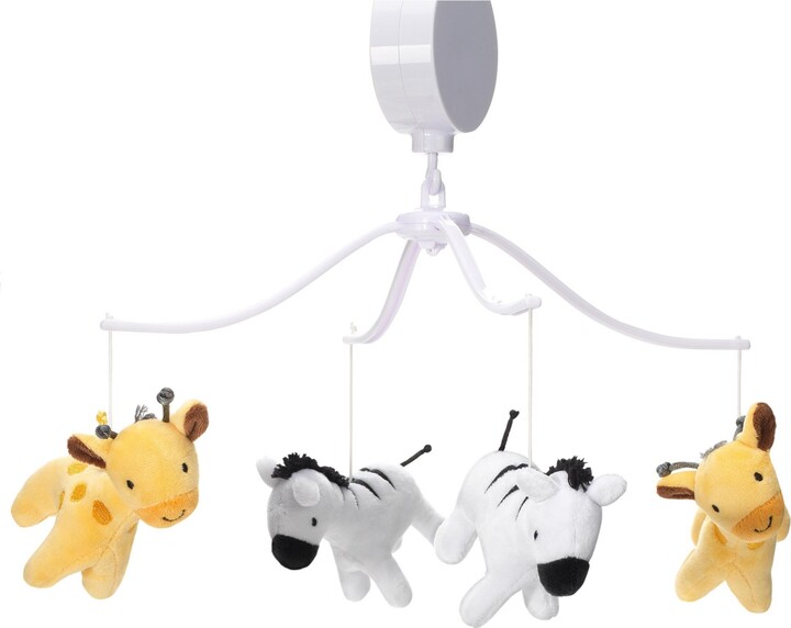 Bedtime Originals Mighty Jungle Animals Giraffe/Zebra Musical Baby Crib Mobile