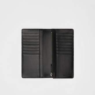 Burberry Check and Leather Continental Wallet