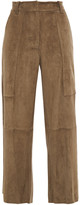 Thumbnail for your product : Brunello Cucinelli Suede Wide-leg Pants