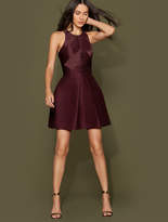 Thumbnail for your product : Halston Satin Strip Structure Dress
