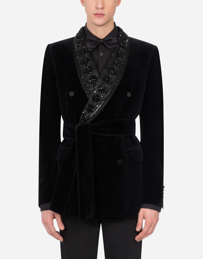 Dolce & Gabbana Velvet Martinifit tuxedo jacket ShopStyle Sportcoats
