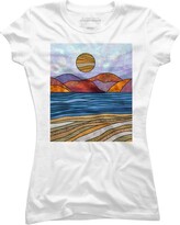 Thumbnail for your product : Junior's Design By Humans Beach Landscape Stain Glass By Maryedenoa T-Shirt - Royal Blue - 2X Large