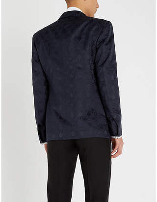 Ralph Lauren Purple Label Slim-fit silk-jacquard blazer