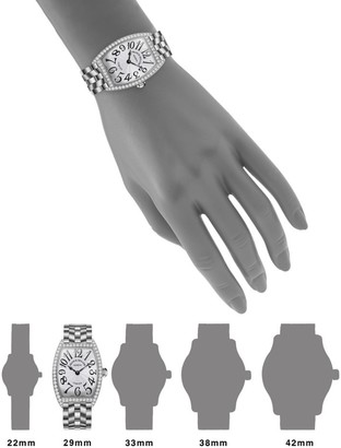 Franck Muller Cintree Curvex 39MM Stainless Steel & Diamond Bracelet Watch