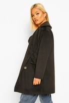 Thumbnail for your product : boohoo Petite Double Breasted Wool Look Coat