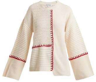 Elizabeth and James Lois contrast-knit cotton sweater