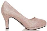 Thumbnail for your product : Quiz Rose Gold Glitter Midi Heels