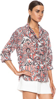Thumbnail for your product : Stella McCartney Printed Silk Button Down in Red Multi