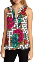 Thumbnail for your product : Trina Turk Barrier Mixed Print Cotton Top