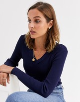 Thumbnail for your product : Gianni Feraud v-neck knit jumper in navy