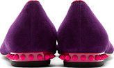 Thumbnail for your product : Charlotte Olympia Purple & Pink Studded Kitty Flats