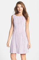 Thumbnail for your product : Donna Morgan Sleeveless Eyelet Lace Fit & Flare Dress