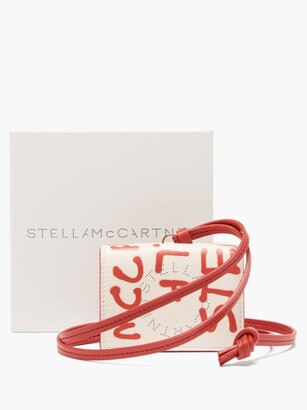 Stella McCartney X Ed Curtis Graffiti-print Faux-leather Cardholder - Red White