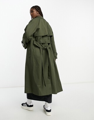 Asos khaki trench coat Clearance