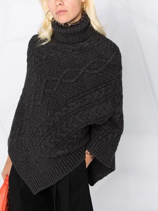 P.A.R.O.S.H. Cable-Knit Poncho