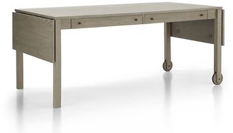Crate & Barrel Brookline Grey Dining Table with Storage