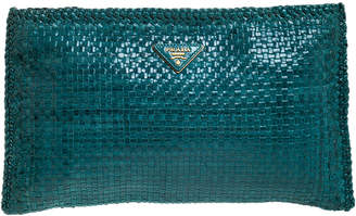 prada madras clutch