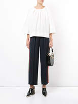 Thumbnail for your product : ASTRAET cropped trousers with red stripe