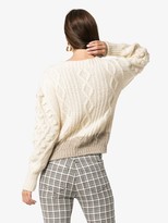 Thumbnail for your product : Moncler Stripe-Hem Wool And Alpaca Blend Jumper
