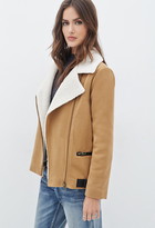 Thumbnail for your product : Forever 21 Contemporary Faux Shearling-Lined Moto Jacket