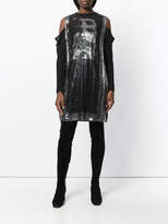 Thumbnail for your product : McQ metallic dress with cut out shoulders