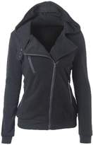 Thumbnail for your product : HQQ Women Slim Fit Oblique Zip-up Hoodie Casual Jacket Sweatshirt Top Long Sleeve Sport Coat (L, )