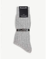 Thumbnail for your product : Pantherella Mens Red Ribbed Cashmere-Blend Socks