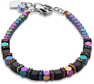 Coeur de Lion Geo Cube Charmed Multi-coloured Bracelet 4837/30/1500