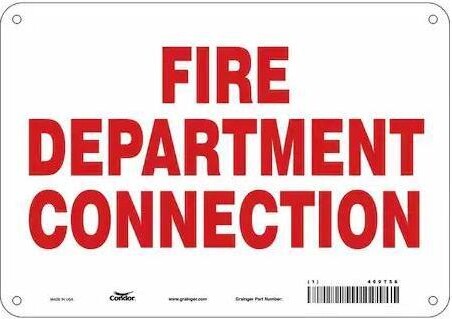 Condor 469T56 Safety Sign, 7 in Height, 10 in Width, Glow Vinyl, Vertical